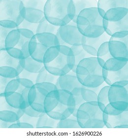 Watercolor seamless pattern with green circle. Abstract watercolor background.