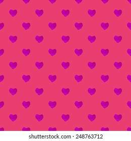 Watercolor seamless pattern with hearts. EPS 10.