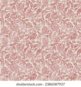 Watercolor seamless pattern of light flowers. Beautiful print for decoration of textiles and design