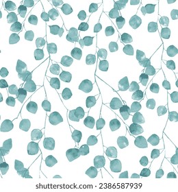 Watercolor seamless pattern of light flowers. Beautiful print for decoration of textiles and design