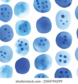 Watercolor seamless pattern. Marine collection