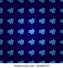 Watercolor seamless pattern on striped background. Vector floral print on a blue background. Cute plumeria flowers pattern,