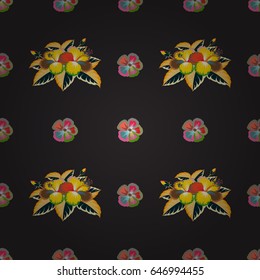 Watercolor seamless pattern on striped background. Vector floral print in pink, green and blue colors.