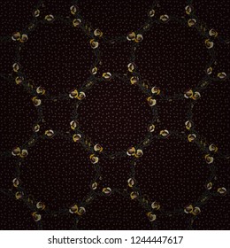 Watercolor seamless pattern with poppy flowers. Beautiful pattern for decoration and design. Exquisite pattern with poppy flowers in vintage style. Trendy print in black, brown and gray colors.