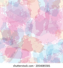 watercolor seamless pattern  rainbow colors girly print  artistic pastel background