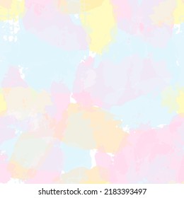 watercolor seamless pattern, rainbow colors girly print, artistic pastel background Vektor Stok