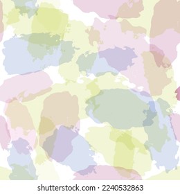 Watercolor seamless pattern, rainbow colors girly print, tie dye pastel spring background