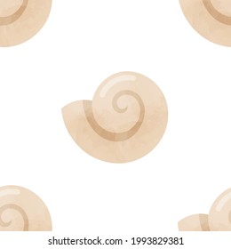 Watercolor seamless pattern seashell clipart, watercolor clipart, summer clipart, sealife scrapbook,
