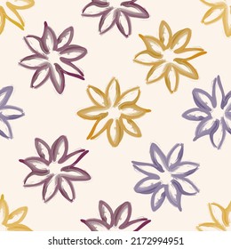 Watercolor seamless pattern of simple colors on a light background. Vector illustration