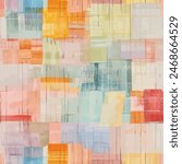 Watercolor Seamless Pattern with  Squares.  Design element for sale banners, posters, labels, and gift wrapping paper.