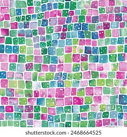 Watercolor Seamless Pattern with  Squares.  Design element for sale banners, posters, labels, and gift wrapping paper.