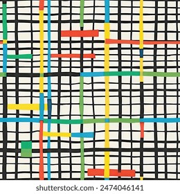 Watercolor Seamless Pattern with  Squares.  Design element for sale banners, posters, labels, and gift wrapping paper.