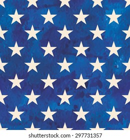 Watercolor seamless pattern with stars