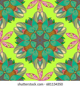 Watercolor seamless pattern for textile. Hand drawn flower pattern. 
