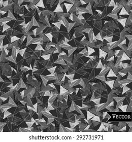 Watercolor seamless pattern with triangles. Allover hipster modern texture.