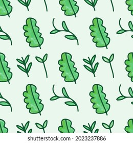 Watercolor seamless pattern with tropical leaves. Beautiful print with hand drawn cute leaf vector.