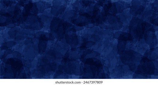 Patrón de acuarela sin fisuras. Vector con estampado de nubes. El pincel transparente azul tiñe la textura.	