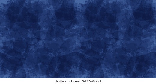 Watercolor seamless pattern. Vector cloud sky print. Blue transparent brush stains texture.	