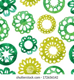 Watercolor seamless pattern. Vector illustration.