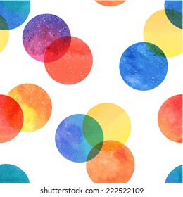 Watercolor seamless pattern / Vector illustration