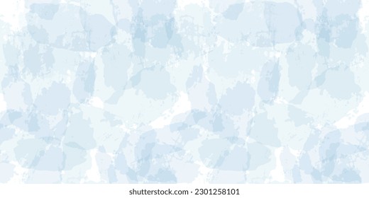 Patrón transparente de acuarela. Impresión de tintes vectoriales. La textura de cepillo transparente azul mancha la textura. 