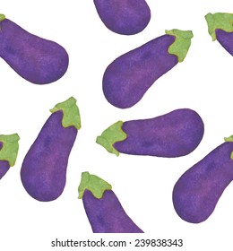 Watercolor seamless pattern with vegetables