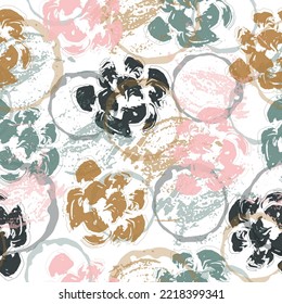 Watercolor seamless pattern. Very beautiful ornament.   Drawing for fabric, textiles, wallpaper, albums, covers, scrapbooks
