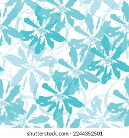 Watercolor seamless pattern. Very beautiful ornament.  Delicate multicolored flowers and tropical leaves on pastel background.