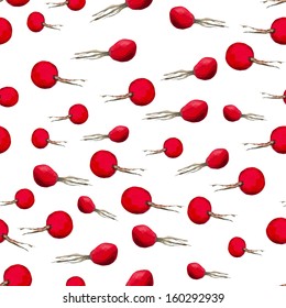 watercolor seamless pattern with wild rose