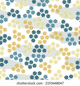Watercolor seamless pattern with wildflowers. Texture for wallpaper, packaging, fabric, wedding design, prints, textiles, scrapbooking, birthday, cover design.