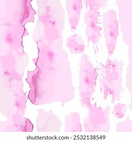 Nahtloses Vektormuster in Aquarell, pastellrosa Hintergrund, gealterte Sommertextur. Handzeichnung. Nicht AI, Vektorgrafik