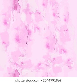 Patrón de Vector inconsútil de la acuarela, fondo rosado pastel, textura envejecida del verano. No IA, Ilustración vectorial
