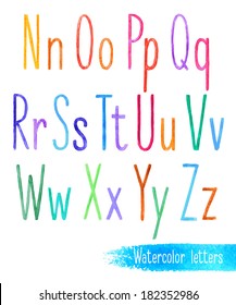 Uppercase Cute Alphabet Font Letters Numbers Stock Vector (Royalty Free ...