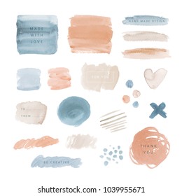 Watercolor set for design