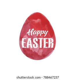 Watercolor set of hand drawn colored Easter egg isolated on white background. Vector illustration Happy Easter