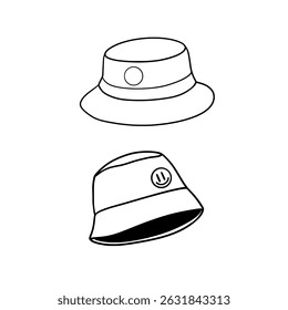 Watercolor set of hat buisines vector illustration
