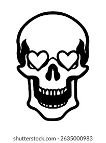 Watercolor set icons skull skeleton ornament