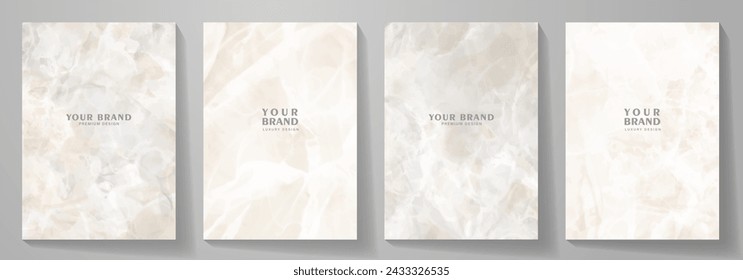 Watercolor set vector art background for poster, postcard, cover design, brochure, cards, flyer. Minimalist artistic illustration with watercolor texture for background. Stone, marble.