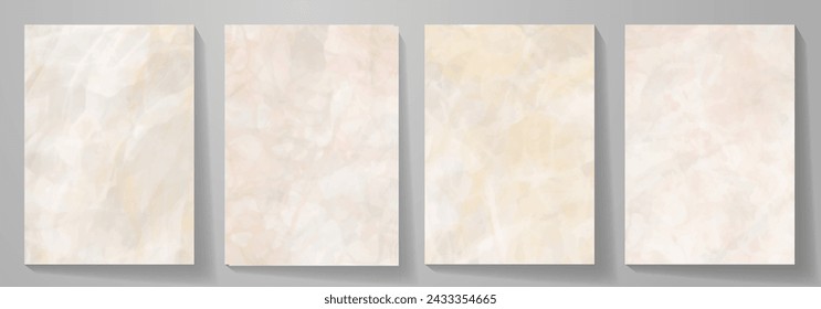 Aquarell-Set Vektor-Kunst-Hintergrund für Poster, Postkarte, Cover-Design, Broschüre, Karten, Flyer. Minimalistische künstlerische Illustration mit Aquarell-Textur für den Hintergrund. Stein, Marmor.