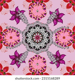 Watercolor set of vintage floral tropical natural elements. Exotic flowers, botanical bright classic nature on pleasant colors. vector illustration. Vector. Pink. Flowers. Petals. 