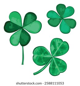 Watercolor shamrock set, perfect for adding a touch of luck and charm to your designs. Great for St. Patrick’s Day projects, Irish-themed decor, invitations, and branding—ideal for creatives, crafters