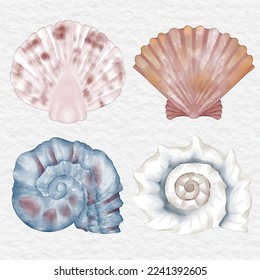 Wasserfarben-Element-Set-Element-Sammlung