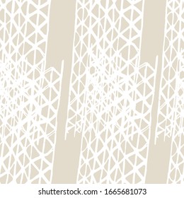 Watercolor Shoji Design. Kimono Tile.  Batik Tie Dye Border. Stencil Japan Background. Organic Minimal Grid. Shibori Seamless Pattern. Tie Dye Abstract Texture. Beige and White