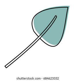 watercolor silhouette of aovada leaf plant vector illustration