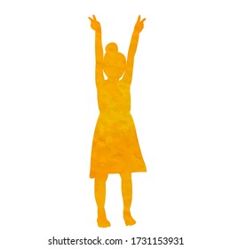 watercolor silhouette of a child
