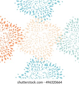 watercolor simple abstract dot patterns. Seamless patterns on the white background. Vector illustration.
