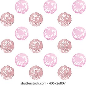 Watercolor Simple Pattern with Pastel Dots. Seamless Pattern on White Background. Vector Illustration.
