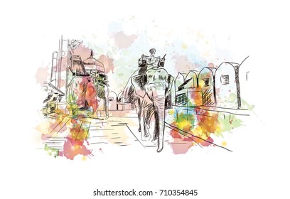 Watercolor Painting India Images, Stock Photos & Vectors | Shutterstock