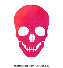 watercolor skull