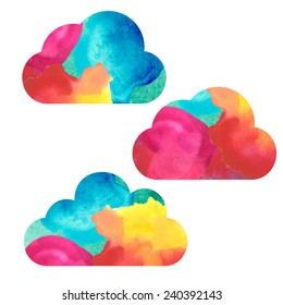 Watercolor sky background